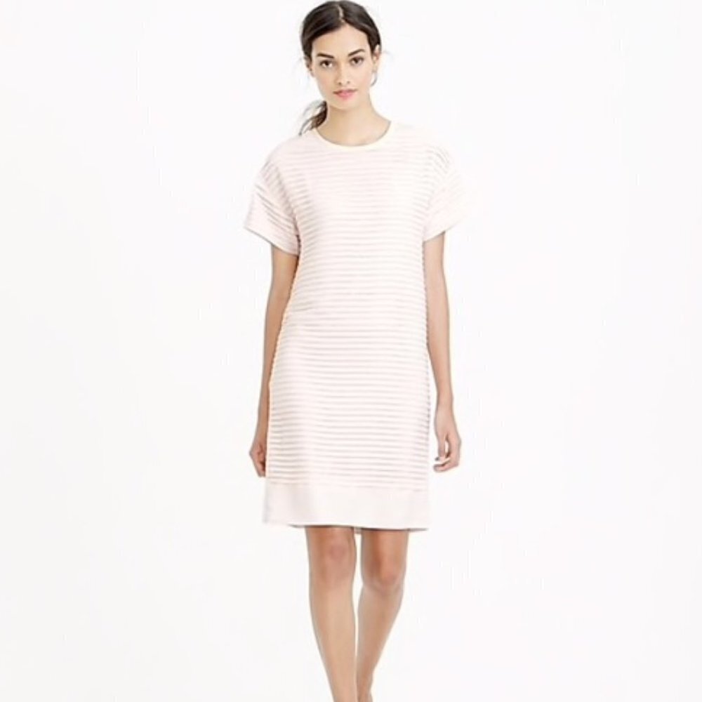 J. Crew Pleated Chiffon T Shirt Dress